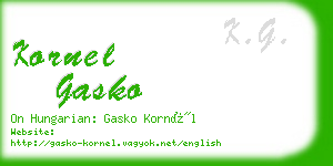 kornel gasko business card